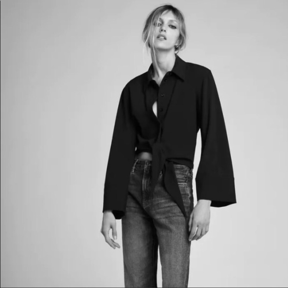 Zara shirt with front knot